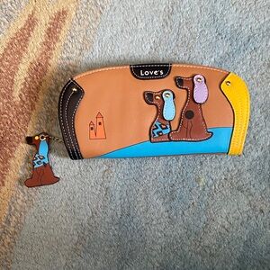 Love Brown and Yellow Dog Design Wallet